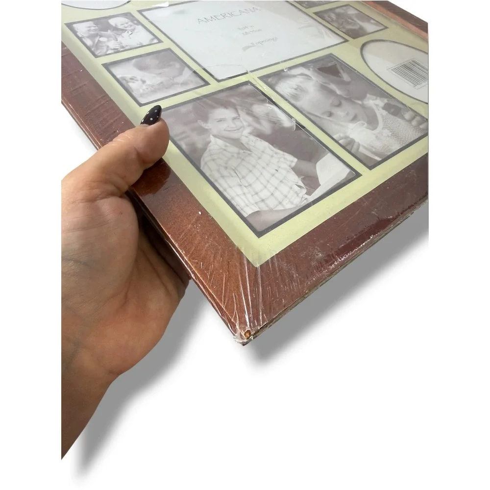 Americana Walnut Solid Wood 11 Opening Collage Picture Frame 11x14 New